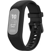 Mtp Products Garmin Vivosmart 5 Erstatnings Silikonstropp med Integrert Ramme - Svart
