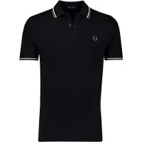 Fred perry for man. M3600 Black Twin Tipped polo shirt (L), Casual, Cotton, Short sleeve