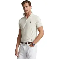 Ralph Lauren for man. 710713130002 Custom Slim Fit soft cotton polo shirt white (S), Casual, Short sleeve