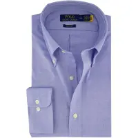 Ralph Lauren for man. 712870507002 Custom Fit Oxford Shirt blue (43), Casual, Cotton, Classic, Long sleeve