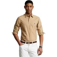 Ralph Lauren for man. 710889739001 Garment-dyed beige Slim Fit oxford shirt (XL), Casual, Cotton, Classic, Long sleeve