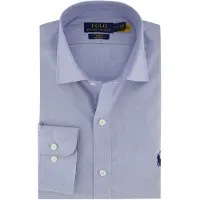 Ralph Lauren for man. 712827064001 Slim fit poplin shirt blue (38), Casual, Cotton, Classic, Long sleeve