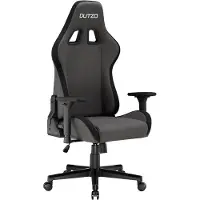 Dutzo E-SPORTS Gamingstol - Mørk grå - Stoff - Opptil 120 kg