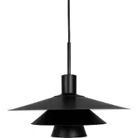 Dyberg Larsen pendellampe Kay, Ø 40 cm, svart, metall