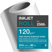 Clairefontaine Plotterpapir, 120 g, 914 mm x 30 m, pakke a 2 stk