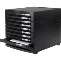 HAN CONTUR, 10 skuffer, Sort, Polystirol, A4, Monokromatisk, 300 mm