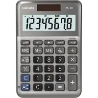 Casio MS-80F, Desktop, Grunnleggende, 8 sifre, Batteri/Solcelle, Grå
