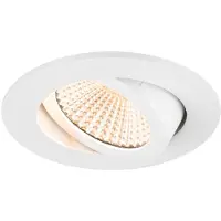 SLV LED-innfelt takspot New Tria, rund, hvit, 2 700 K, 60°