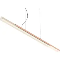 Kdln hengelampe Dala lineær, sandhvit/kobber 3.000 K 150 cm