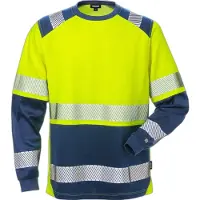 Fristads Langermet T-skjorte 7457 THV klasse 2 Varselgul/marineblå M