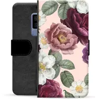 Mtp Products Samsung Galaxy S9+ Premium Lommebok-deksel - Romantiske Blomster
