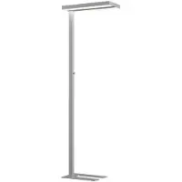 Arcchio LED-gulvlampe Logan Basic, sølv, 6000 lm, dimbar