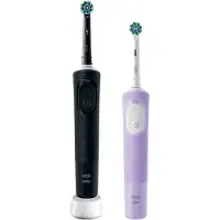 Oral-B Vitality Pro D103 Duo elektriske tannbørster - svart og fiolett