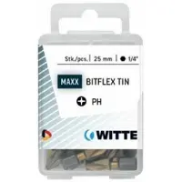 Witte Ph 1 Bitflex Tin 25 Mm Phillips Kryssformet Skrutrekkerbits 15 Enheter