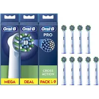 Oral-B CrossAction, 9 stykker, Hvit, Oral-B, CrossAction