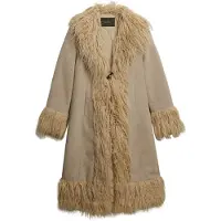 Superdry for woman. W5012136A Afghan taupe coat (M), Casual, Polyester