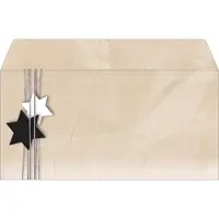Sigel DU079, Gavekonvolutt, Brun, Bilde, Papir, Julaften, 90 g/m²
