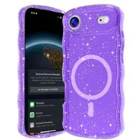 Mtp Products iPhone Air Wave-Edge Laser Glitter MagSafe-deksel - gjennomsiktig lilla