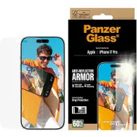 PanzerGlass - Skjermbeskyttelse for mobiltelefon - anti-refleksjonsbeskyttelse, med EasyAligner - glass - for Apple iPhone 17 Pro