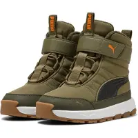 Puma Evolve Boots Kids, Shoes, Olive/Black/Orange Glo, 35