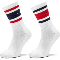 Tommy Hilfiger Sokker - 2-pack - Hvit m. Logostriper - - 39/42 - Sokker