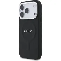 GUESS iPhone 17 Pro Saffiano Hybrid-deksel - MagSafe Kompatibel - Svart