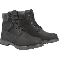 Timberland for woman. TB18658A0011 Leather boots 6 Inch black (40 W), Flat, Laces, Casual