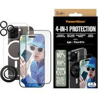 PanzerGlass 4-in-1 Protection Bundle iPhone 16 Pro, Apple, Apple - iPhone 16 Pro, Tørr påføring, Ripebestandig, Sjokkresistent, Gjennomsiktig, 1 stykker