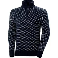 Helly Hansen for man. 30360 Arctic Icelander navy blue half-zip jersey (XL), Casual, Wool, Classic