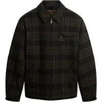 Superdry for man. M5012203A Wool Blend Check Ranch Jacket brown (S), Casual