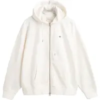 Gant for woman. 4201412 Shield hooded zip hoodie white (S), Casual, Cotton