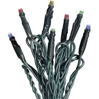 Hellum 521856, Kjede, Grønn, 6 timer, 100 ampuller, LED, Multi, Varm hvit