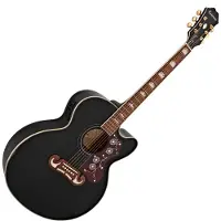 Epiphone EJ-200SCE Electro Acoustic Black - Tidligere utstillingsmodell
