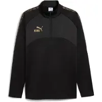 Puma KING Football Training Winter Quarter-Zip Top Men, Clothing, Black/Gold, 3XL
