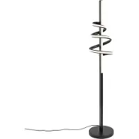 QAZQA Design gulvlampe sort inkl. dimbar LED og 3-veis bryter - Rolla