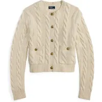Ralph Lauren for woman. 211978312500 Braided wool and cashmere cardigan beige (M), Casual