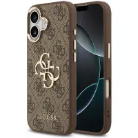 GUESS 4G Big 4G Classic logoetui for iPhone 17 - Brun og gull