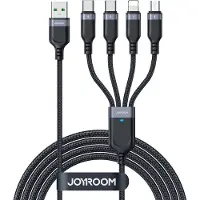 JOYROOM Multi-Use Series S-A18 4in1 USB-A - USB-C / USB-C / Lightning / micro USB cable 1.2m - black