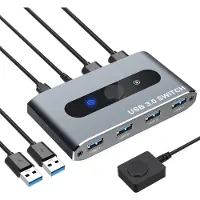 Techly USB 3.0-switch for 2 PC til 4 ut