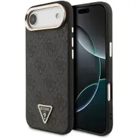 GUESS 4G MagSafe-etui med trekantlogo for iPhone Air - svart og gull
