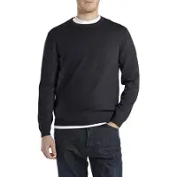 Replay for man. UK4851.000.G22578 Cotton jumper with blue embroidery r (XL), Casual