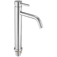 Vevor ettgreps kjøkkenkran, forkrommet sølvfarget kjøkkenvask, kjøkkenkraner med 1 eller 3 hull og trykknappavløp, egnet for bad, bobil, bar, offentlig toalett, høybuekran