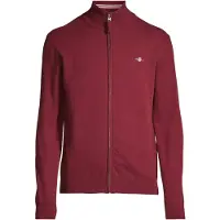 Gant for man. 87214 Cardigan in very fine sheep's wool with burgundy zip (3XL), Casual