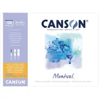 Canson Akvarellblokk Kaldpresset 24x32 cm 200g 100 ark Canson Montval