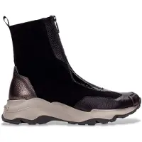 Hispanitas for woman. CHI254321 Leather Sneakers Nepal Bolmet black (41), 3 to 5 cm, Zip, Casual