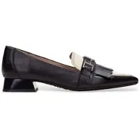 Hispanitas for woman. CHI243573 Menorca black leather shoes (36), 1 to 3 cm, None, Casual, Party