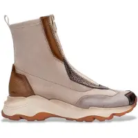 Hispanitas for woman. CHI254321 Leather Sneakers Nepal Bolmet beige (38), 3 to 5 cm, Zip, Casual