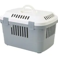 Savic Discovery 1 transportbox, 33x48x31 cm, hvid/grå