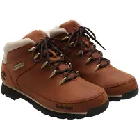 Timberland for man. TB0A121K2141 Euro Sprint lace-up mid-calf leather boots dark brown (40), Flat, Laces, Casual