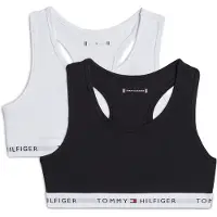 Tommy Hilfiger Topper - 2-pack - Svart/Hvit - - 8-10 år (128-140) - BH